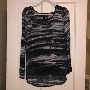 Tie-dye/distressed Long Sleeved Tee
